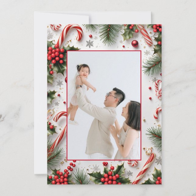 Elegant jul Ram Julkort (Framsida)