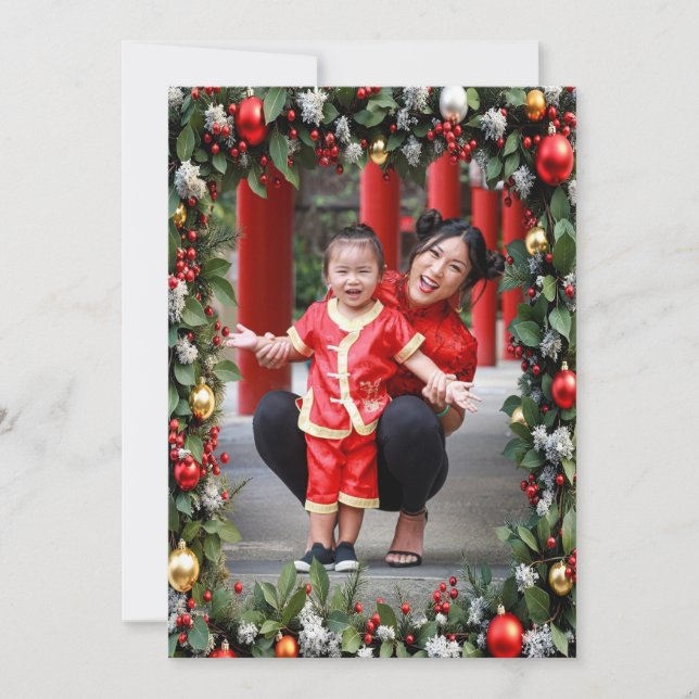 Elegant jul Ram Julkort (Framsida)