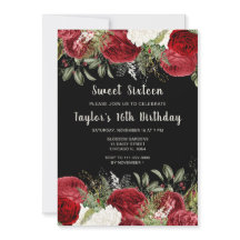 Elegant jul röda blommor Sweet Sixteen