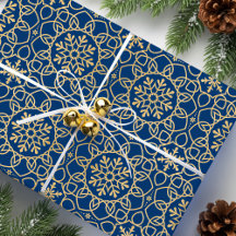 Elegant Jul Snowflake Faux Guld