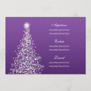 Elegant jul som gifta sig menylilor meny