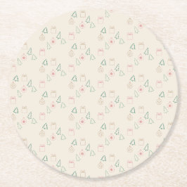 Elegant jul underlägg papper rund