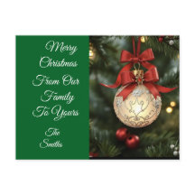 Elegant jul - utsmyckning med rött blad