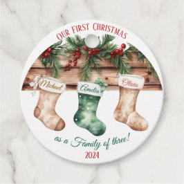 Elegant Jul - vattenfärg Botaniskt Gåvor Etiketter