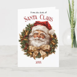 Elegant Jul - vattenfärg Botaniskt Helgkort