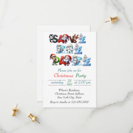 Elegant Jul - vattenfärg Botaniskt Spara Datumet