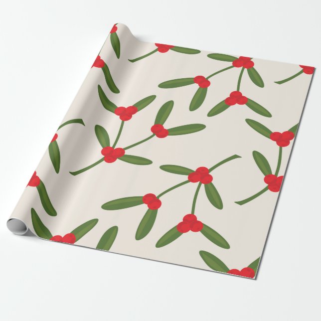 Elegant jul vinterbär högtid presentpapper (Utrullad)