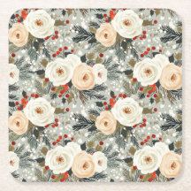 Elegant jul Vit ros & Red Winter Berry