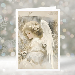 Elegant Jul Winter Angel Helgkort