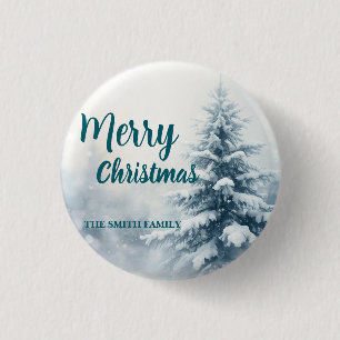 Elegant jul Xmas vinter tall skog Hol Knapp