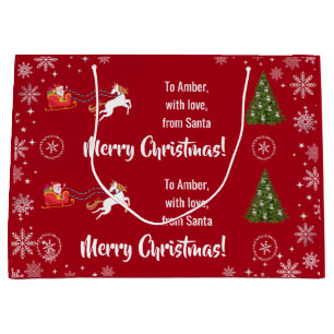 Elegant Julafton Santa's Sleigh Unicorn Personaliz