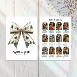 Elegant julbåge Årsöversikt Familj Helgkort