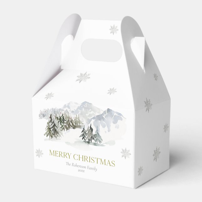 Elegant julberg jul presentaskar (Framsidan Sidan)