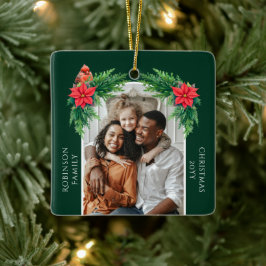 Elegant julbild  julgransprydnad keramik