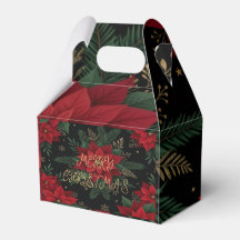 Elegant julblomma Poinsettia present