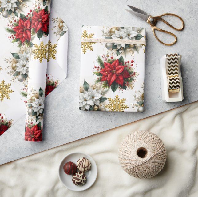 Elegant julblomma  presentpapper (Hantverk)