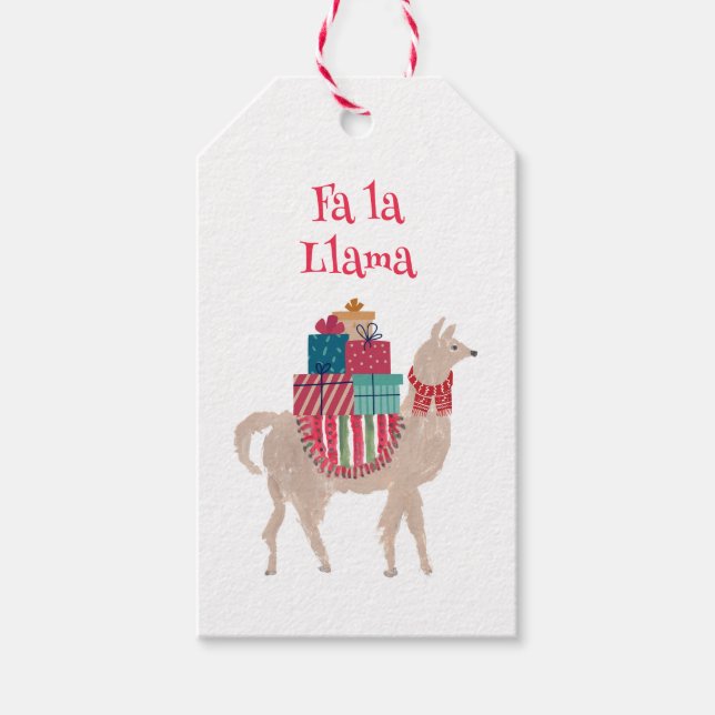 Elegant Julbrödsten Hand-Illustrated Presentetikett (Framsidan)