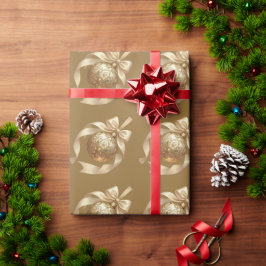 Elegant juldekoration Beige och Brun Presentpapper