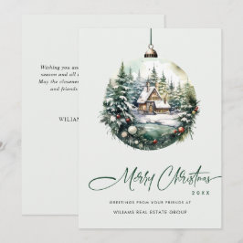 Elegant juldekoration företags hälsning julkort