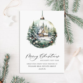 Elegant juldekoration Företagshälsning Julkort