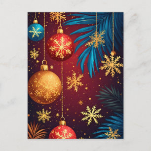 🎄 Elegant juldekoration glöder ❄️ Festlig Vykort