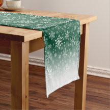 Elegant Julens Grönt Vitsnöflake Mönster