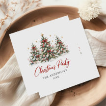 Elegant julfest med akvarellträd