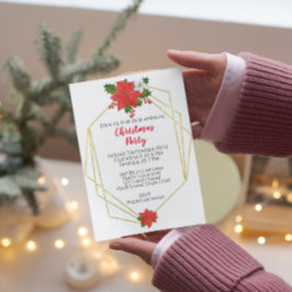 Elegant julfestinladning inbjudningar