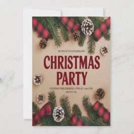 Elegant Julfestlig Julfest Inbjudan