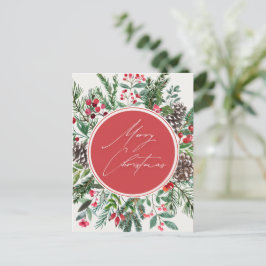 Elegant Julfiende Helg Vykort