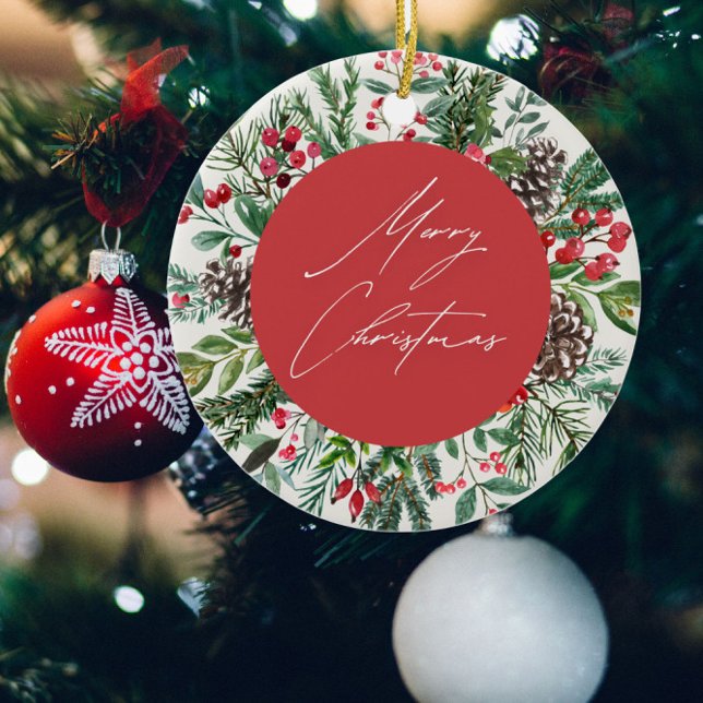 Elegant Julfiende Julgransprydnad Keramik (Skapare uppladdad)