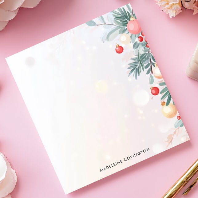 Elegant Julfiende Personlig Namn Anteckningsblock (Skapare uppladdad)