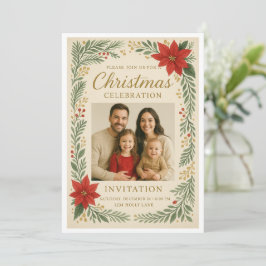 Elegant julfirande inbjudan