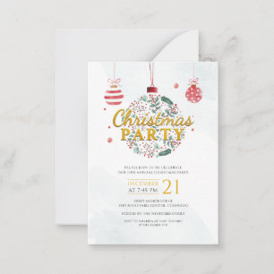 Elegant julfirande partyinbjudan anteckningskort