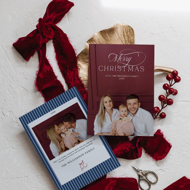 Elegant julfotokort inbjudningar (Elegant Christmas Photo Card)