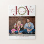 Elegant Julglädjen till World Helgdag Photo Pussel<br><div class="desc">Elegant Jul Joy to the World WAN Helgdag Photo Puzzle med din anpassningsbar foto och text med vår moderna helgdag-andedräkt och en underbar jul sång! Enkel att anpassa med egen text,  typsnitt och färg. Kontakta oss på cedarandstring@gmail.com om du behöver hjälp med designen eller matchande produkter.</div>
