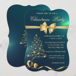 Elegant julgran,Båge,Grön julfest Inbjudningar