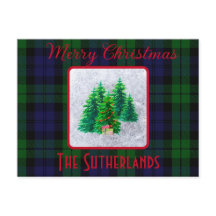 Elegant Julgran Black Watch Tartan Helgdag