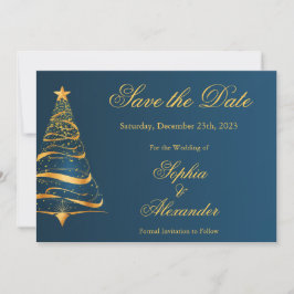 Elegant julgran bröllop Spara datumet Inbjudningar