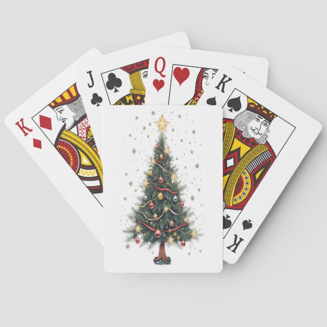 Elegant Julgran Casinokort (Baksidan)