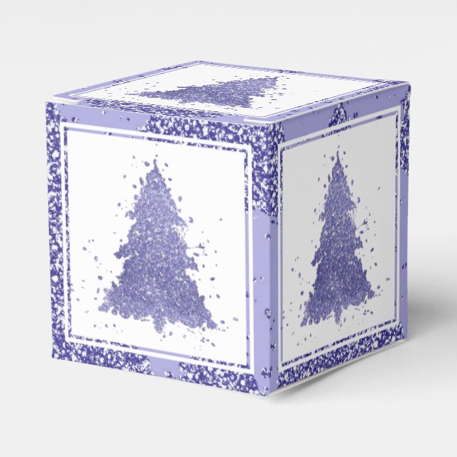 Elegant Julgran | Charming Lavender Lila Presentaskar (Framsidan Sidan)