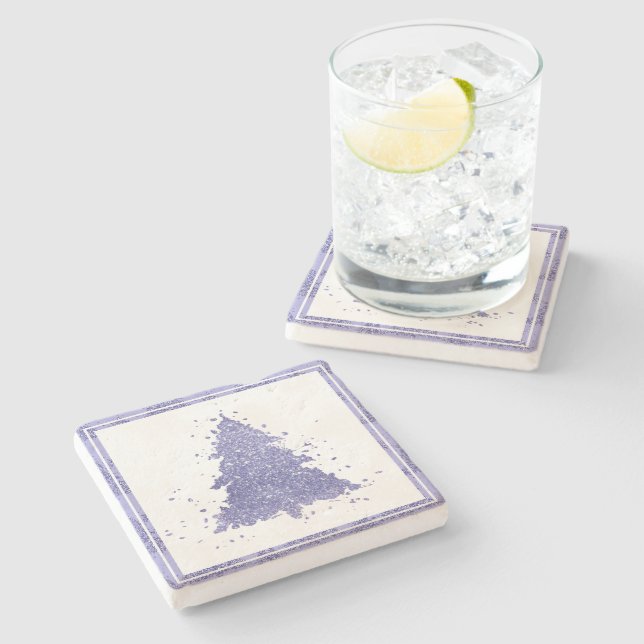 Elegant Julgran | Charming Lavender Lila Stenunderlägg (Sidan)