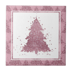 Elegant Julgran Dusty Mauve Rosa Splatter Kakelplatta