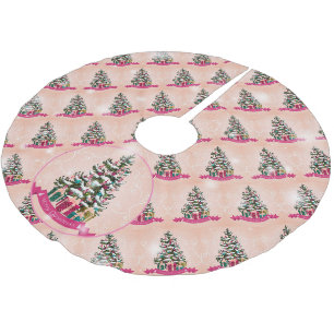 Elegant Julgran Gift Julgransmatta Borstad Polyester