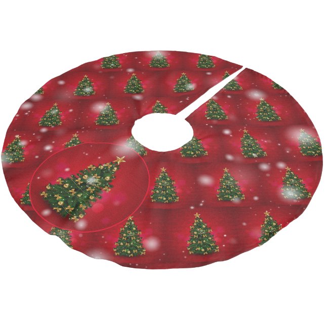 Elegant Julgran Gift Julgransmatta Borstad Polyester (Vinklad)