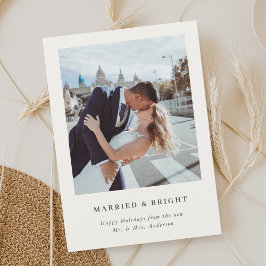 Elegant julgran Gift och Ljus Foto Julkort