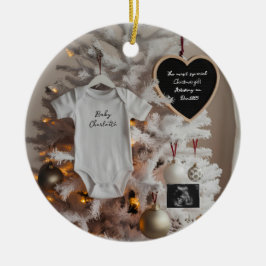 Elegant Julgran gravid Julgransprydnad Keramik