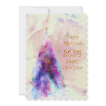 Elegant Julgran med guldfärgad textdesign