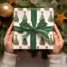 Elegant Julgran med Röda bin & Presenter -