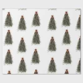 Elegant julgran omslags papper presentpapper